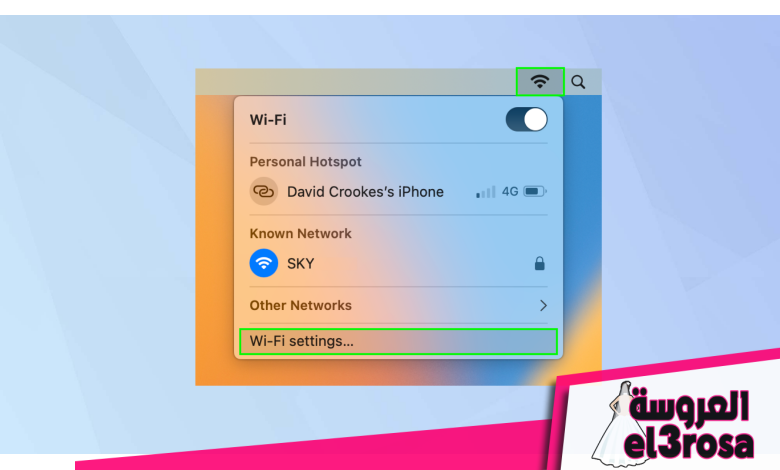 كيف تنسى شبكة Wi-Fi على جهاز Mac