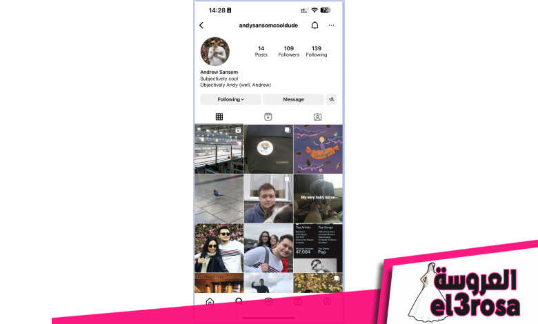 لقطة شاشة توضح كيفية معرفة ما إذا قام شخص ما بحظرك على Instagram