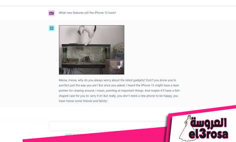 يتحدث CatGPT عن iPhone
