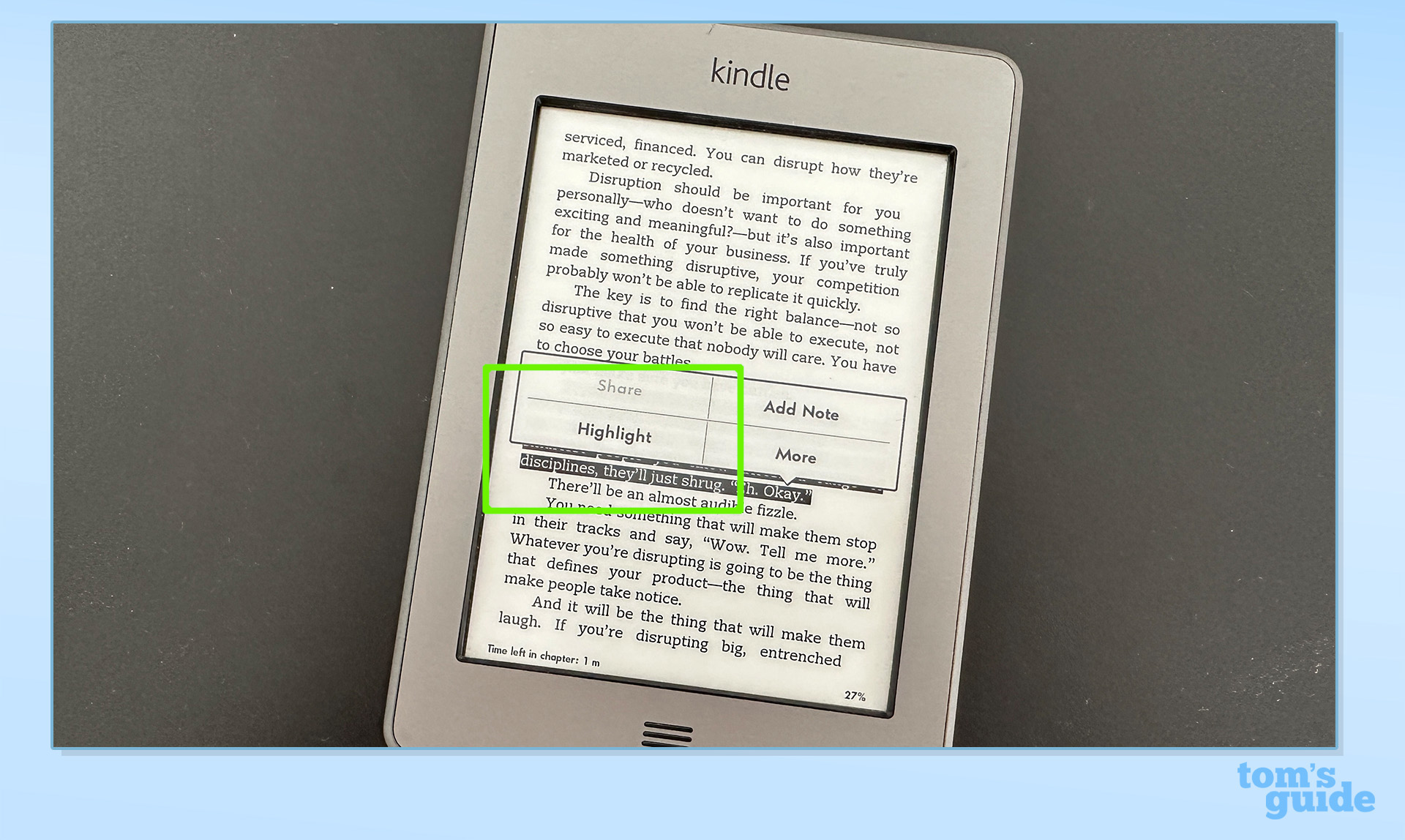 شرح تفصيلي لـ Kindle يوضح كيفية إضافة ملاحظات وإبرازات إلى الكتب