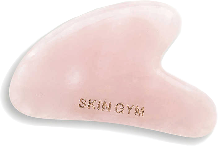  Rose Quartz Crystal Sculpty Heart Gua Sha Tool من "سكين جيم" Skin Gym.