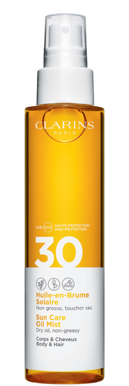  "كلارنس صن كير أويل ميست بودي أند هير إس بي إف30" Clarins Sun Care Oil Mist Body & Hair SPF30، 