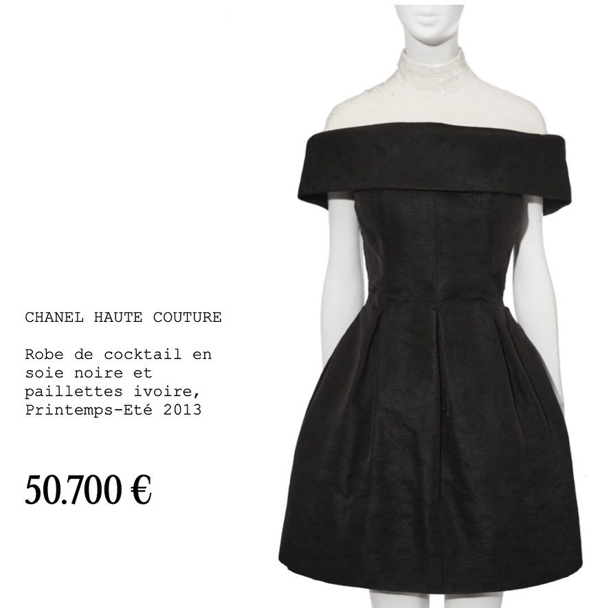 فستان كوكتيل أسود من مجموعة ربيع وصيف 2013 