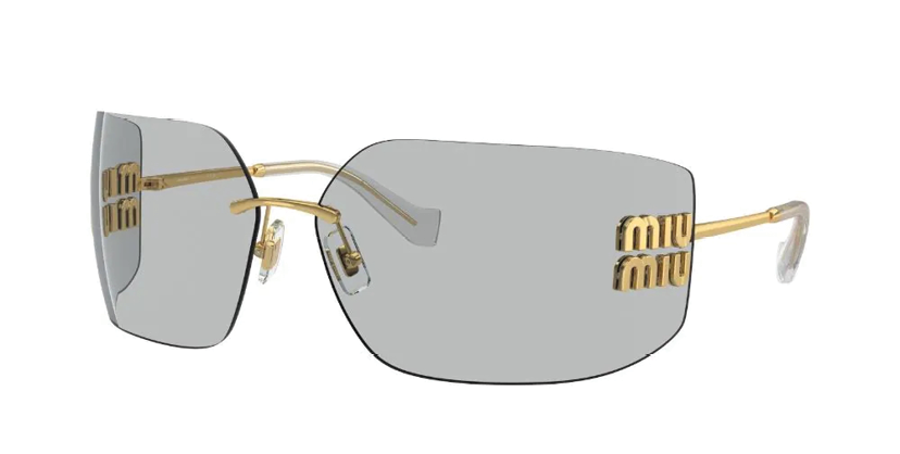 نظارات شمسية بدون إطار من مجموعة "رانواي" RUNWAY من "ميو ميو آيوير" MIU MIU EYEWEAR