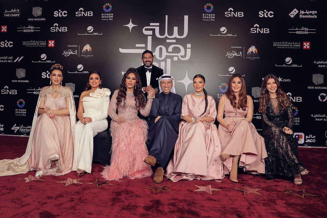 النجمات في ليلة النجمات العرب في الرياض