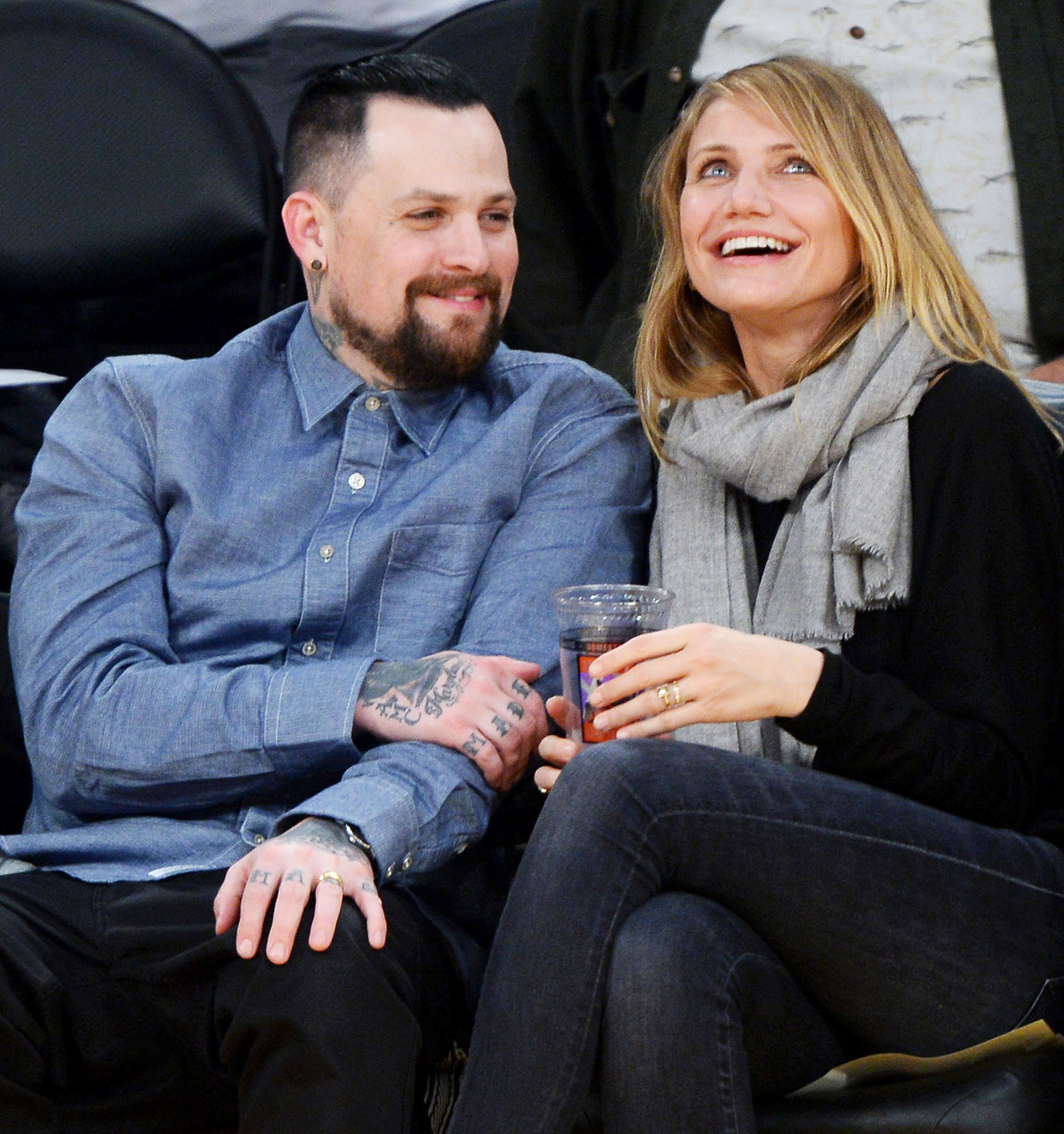 كاميرون دياز وبنجي مادنCameron Diaz and Benji Madden