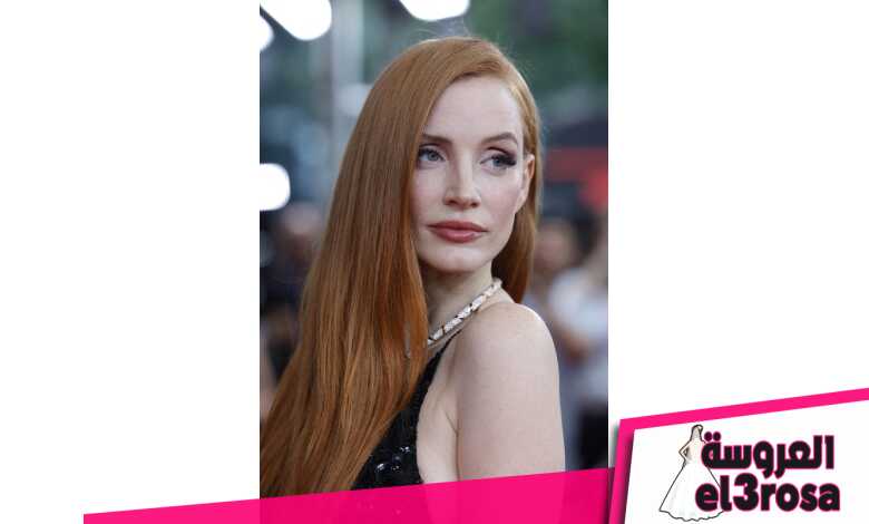 إطلالة Jessica Chastain بصبغات الشعر الاحمر الفاتح