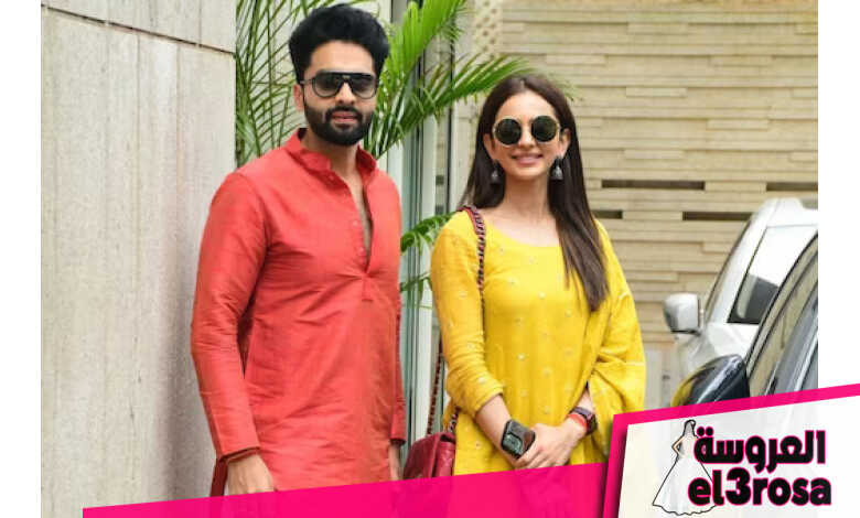 راكول بريت سينغ وجاكي باجنانيRakul Preet Singh and Jackky Bhagnani