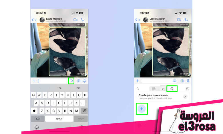 لقطة شاشة توضح كيفية استخدام WhatsApp Stick Creator على نظام iOS