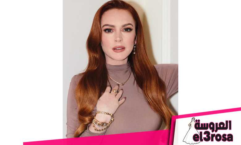 1 رئيسية رسمات المكياج البرونزي مع الشعر النحاسي بأسلوب  Lindsay Lohan- الصورة من حسابها على انستغرام