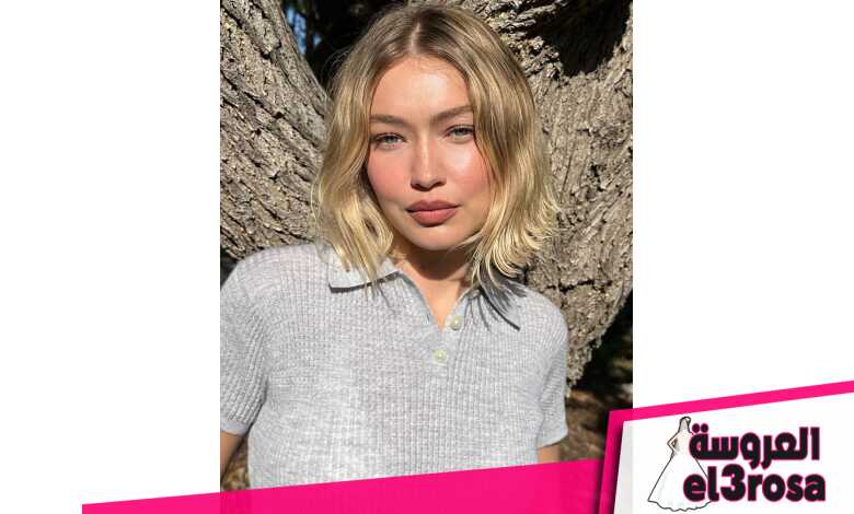 تسريحات شعر بوب كاريه بأسلوب Gigi Hadid- الصورة من حسابها على انستغرام