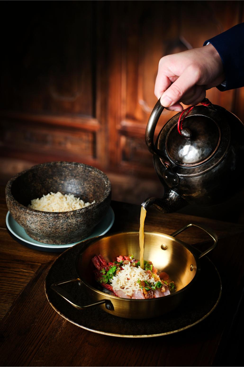 Red Prawn with Lobster Broth Rice